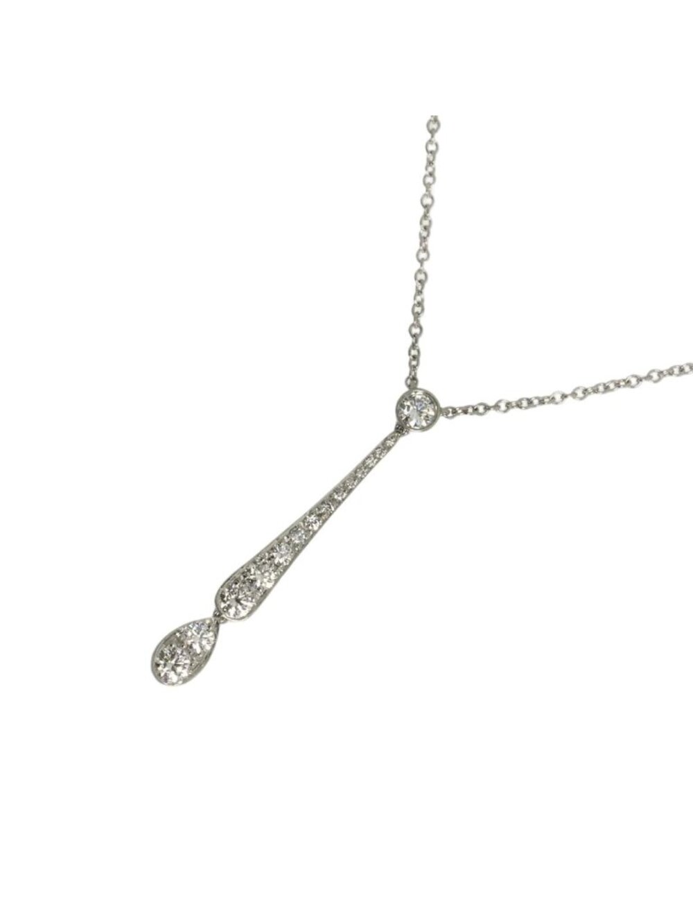 Tiffany & Co Jazz Drop Diamond Necklace 38 Platinum